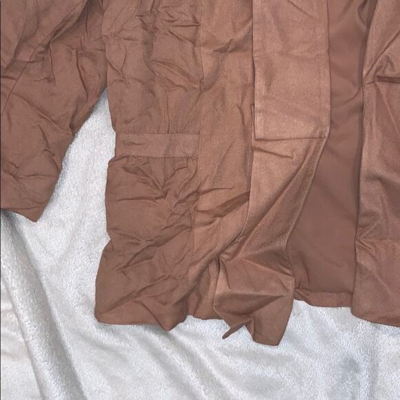 Frenchi Neutral Earth Tone Tan Relaxed Front Blazer | Sz S - Picture 4 of 4